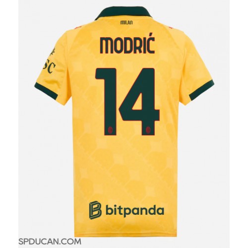 Zenski Nogometni Dres AC Milan Luka Modric #14 Rezervni 2025-26 Kratak Rukav